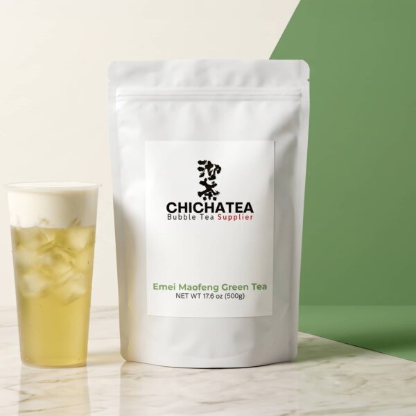 Emei Maofeng green tea wholesale 500 g bag for milk tea and iced tea