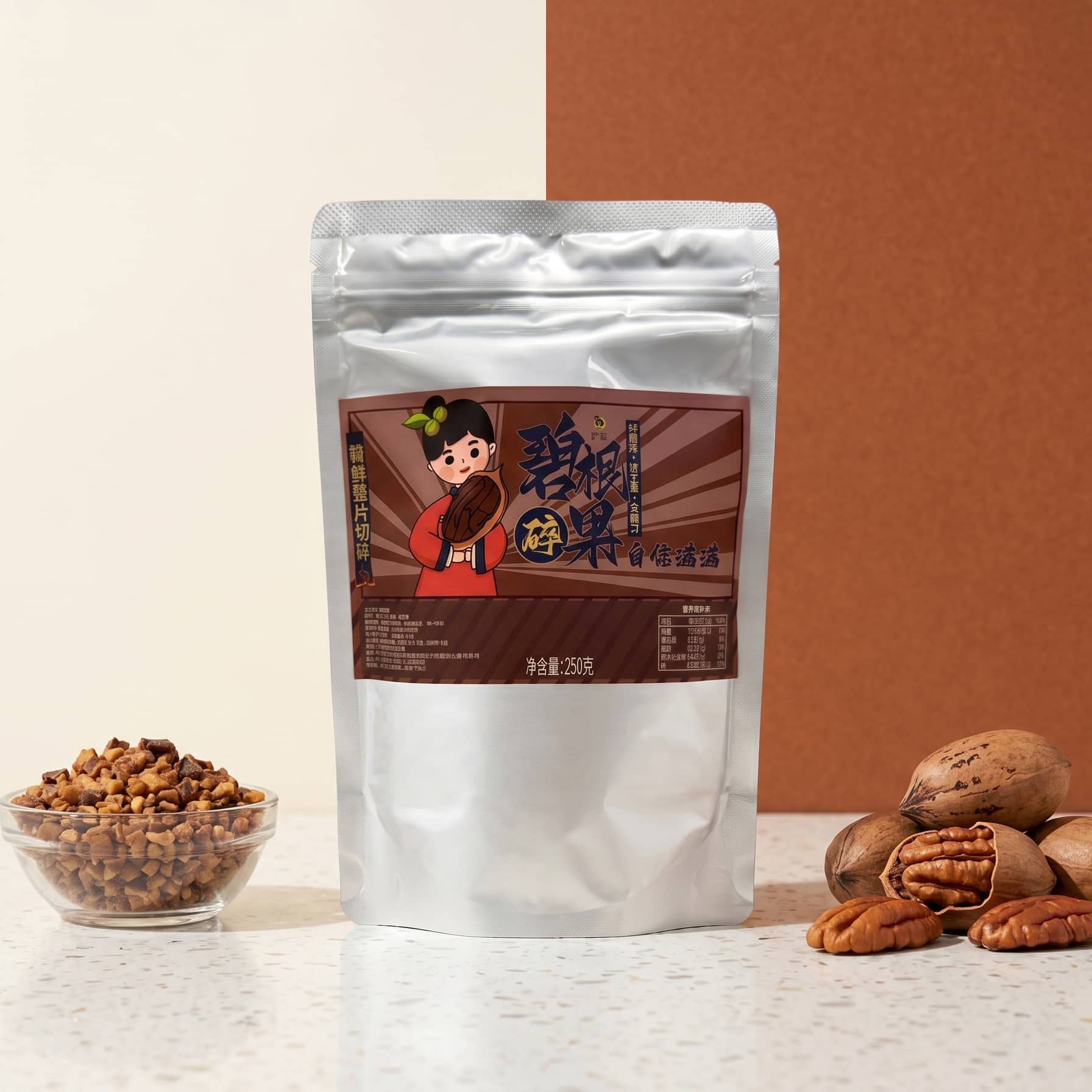 Pecan pieces wholesale topping for café drinks and desserts