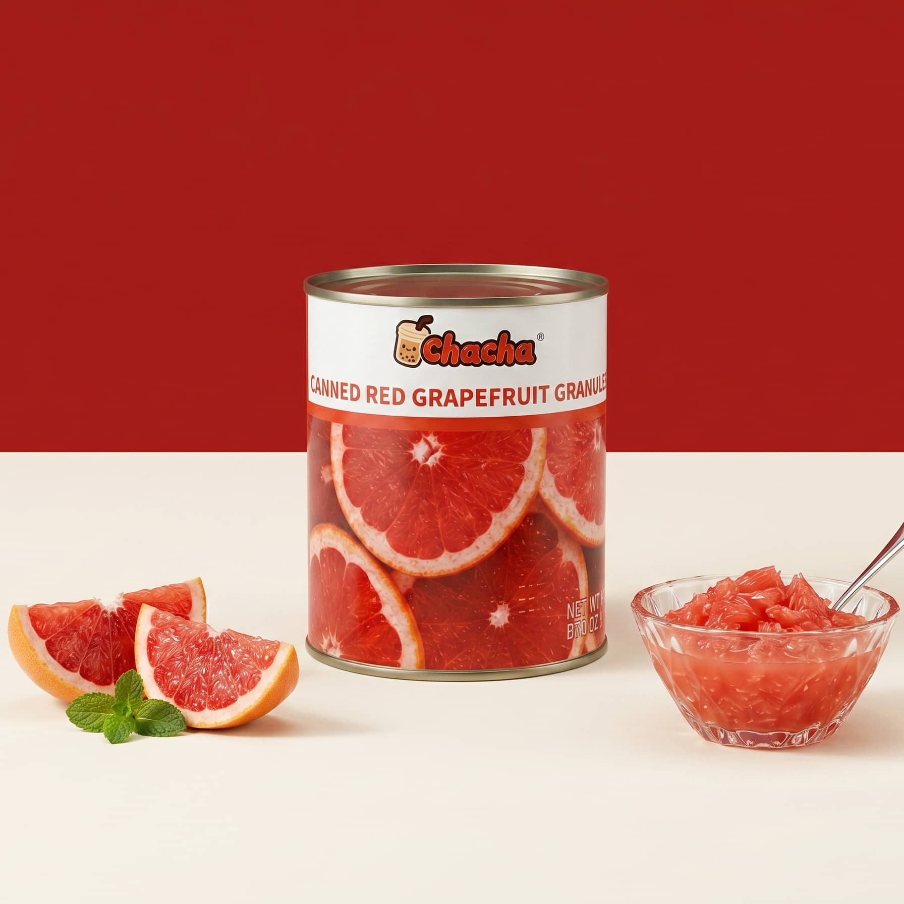 Red grapefruit pulp topping for fruit tea and bubble tea