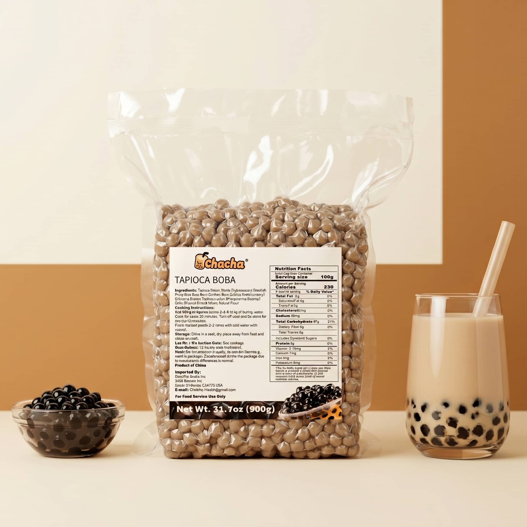 Tapioca boba pearls wholesale for bubble tea shops